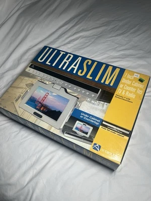 NEW Audiovox Ultra Slim 7” LCD Drop Down TV Radio Kitchen/Boat VE705 Open Box - Image 1 of 4