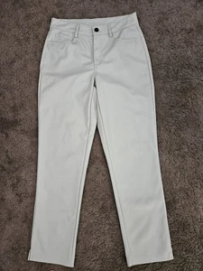 Joseph Ribkoff Kunstleder Damen gerades Bein beige Hose Größe 4 - Bild 1 von 4