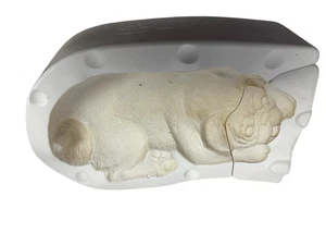 Hallmark #224 Vintage Ceramic Slip Casting Mold Pug Laying Down - Picture 1 of 5