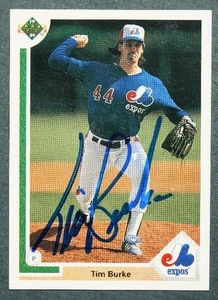 Montreal Expos star Tim Burke signed / autographed 1990 Upper Deck card -- - Picture 1 of 1