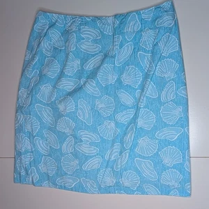 Lilly Pulitzer Damen blau Muschel Print Rock Größe 10 Küste - Bild 1 von 5