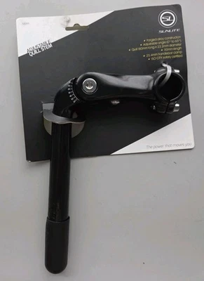 Sunlite Adjustable Quill Stem Alloy 1inx110x180 25.4 Clamp Black 58391 - Image 1 of 2