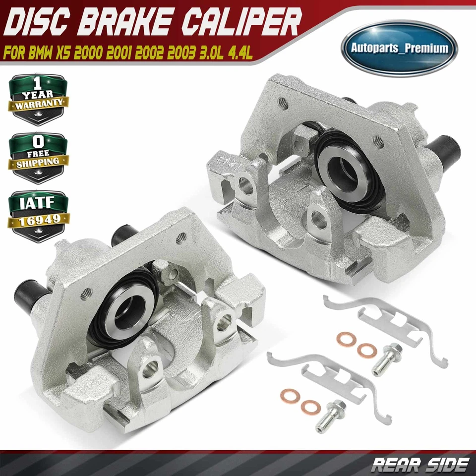 Pinza de freno trasera para conductor y pasajero 2 piezas con soporte y pistón para BMW X5 00-03 Foto 1 de 4