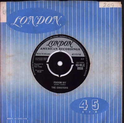 Coasters Poison Ivy 7" vinyl UK London 1959 4 prong label design in company - Image 1 of 3