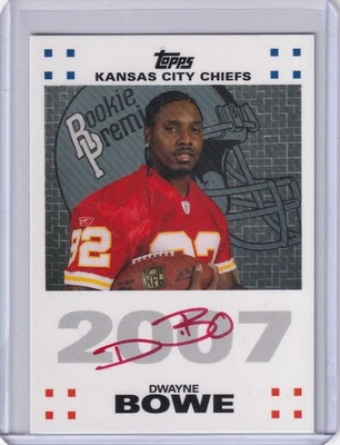 Dwayne Bowe 2007 Topps estreno novato sesión de fotos tinta roja radiocontrol automático con holograma Foto 1 de 2