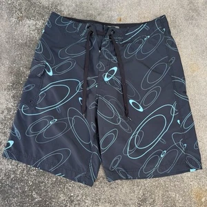 Y2K Oakley Swim Shorts All Over O Graphic With A Oakley Back Spell Out Size 33 - Picture 1 of 7