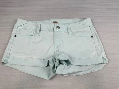 Vintage Mudd Shorts Womens 9 Seafoam Blue/Green Jean Low Rise Y2K Micro - Image 1 of 4