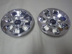Golf Cart EZGO Yamaha Club Car 8" Drifter Chrome Wheel Cover Hub Cap Set of 2 - Picture 1 of 3