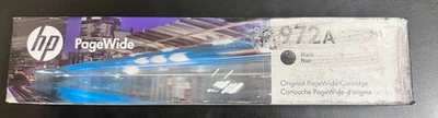 HP 972A BLACK Original PageWide Ink Cartridge F6T80AN EX Sept 2027 9187/OB - Image 1 of 4