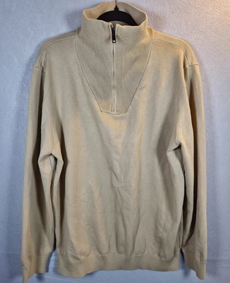 Men's Quarter Zip Pullover Dress Slim Fit Sweater Mock Neck Sweaters Casual XXL - Image 1 of 4