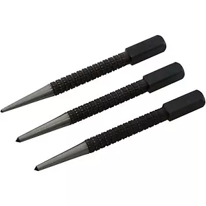 3 Pc 1.5mm 2.5mm 3mm Centre Punch Set Metal Sheet Steel Wood Drill Scribe Mark - Picture 1 of 3