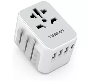 adattatore universale da viaggio Presa Universale da Viaggio 3 USB A e 1 USB C - Foto 1 di 6