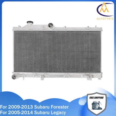 CU13092 Aluminum Radiator 3Row For 09-13 Subaru Forester 05-14 Subaru Legacy - Imagem 1 de 4