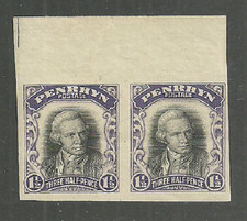 PENRHYN 1920 SHIPS EXPLORERS CAPTAIN COOK IMPERF PAIR MNH