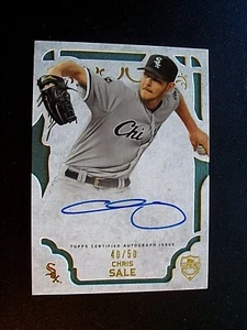 2015 Topps Supreme Green CHRIS SALE Auto 40/50 White Sox /Red Sox NM - Picture 1 of 4