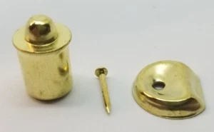 Brass Plated Bullet Catch 1/4" Diameter ball cabinet spring button door small  - Picture 1 of 5