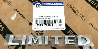 Jeep Compass Chrysler ограниченный подъемный борт хромированная табличка эмблема значок OEM - Изображение 1 из 4
