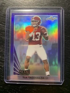 2020 Leaf Metal Rookie Tua Tagovailoa Purple Holo Refractor /20 Dolphins #LR-14 - Picture 1 of 2