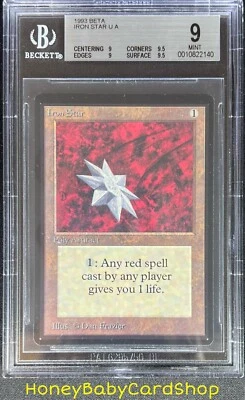MTG Limited Edition Beta 1993 Iron Star BGS 9.0Q++ (Quad++) MINT OldSchool 93/94 - Image 1 of 4