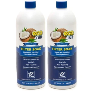 eco-TUB Filter Soak Spa & Pool Filter Cartridge Cleaner - 2 x 32 oz. Bottles - Picture 1 of 4