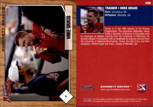 Mike Graus 2010 Choice Gwinnett Braves #30 Card *AutographDen*