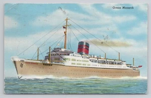 Ocean Monarch Furness Bermuda Line c1955 Postcard - Picture 1 of 2