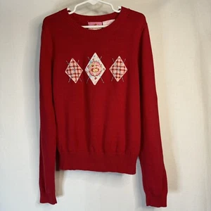 Red Strawberry Shortcake Vintage 2000s Girls Sweater Sz 7/8 Cute Y2K Valentine - Picture 1 of 8