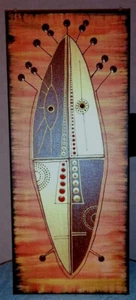 Natalias Art African Art Natalia Schäfer original 30 x 70 cm Motiv Kriegerschild - Bild 1 von 3