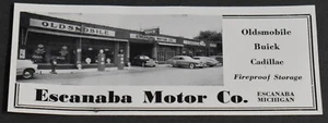 1947 Print Ad Michigan Escanaba Motor Co Oldsmobile Buick Cadillac Car Art - Picture 1 of 1