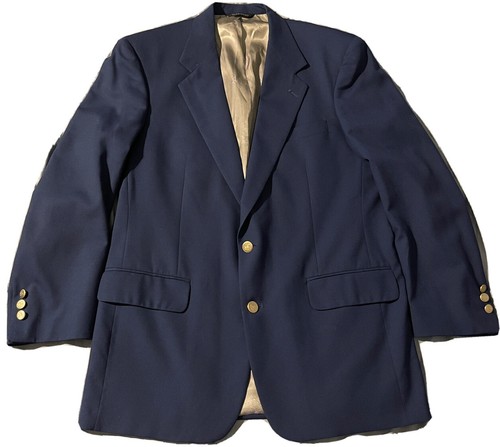 Cappotto sportivo vintage Burberrys Blazer da uomo lana blu super 100 anni 2 bottoni