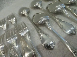 Vintage French silver-plated 16p dinner cutlery set Christofle Marly 20,5cm - Picture 1 of 11