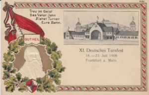 Postcard Frankfurt Deutsches Festival 1908 Embossing - Picture 1 of 2
