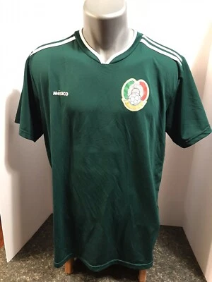 Camiseta Fútbol México Adulto Verde Camisa Grande Poliéster Foto 1 de 4