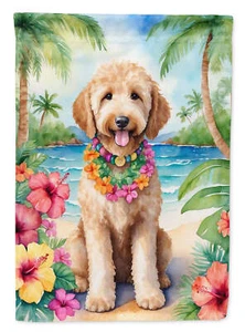 Goldendoodle Summer Tropical Luau Flag Canvas House Size DAC6443CHF - Picture 1 of 5