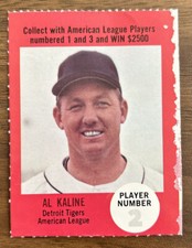 1968 Atlantic Oil Play Ball Contest Cards  #23 Al Kaline 2 Rules Back