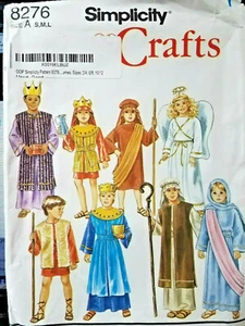Simplicity 8276 child NATIVITY COSTUMES S-M-L chest 21-30 sew pattern 1992 Uncut - Picture 1 of 8