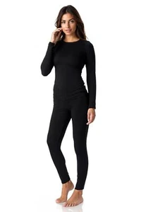 Long Johns Thermal Underwear for Women Fleece Lined Base Layer Pajama Set Col... - Picture 1 of 5
