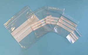 Griffversiegelung wiederverschließbare Polyethyltüten mit Schreibpanel - Bild 1 von 1