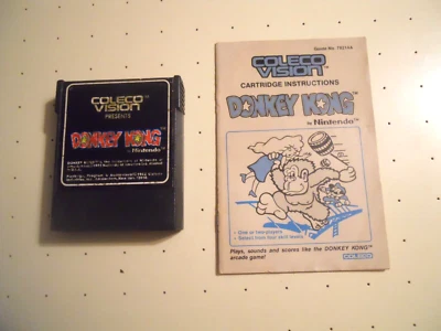 Donkey Kong by Nintendo (ColecoVision, 1982) Game Cartridge w/Mnl - Tested/Works - Image 1 of 4