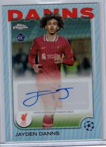 2024-25 TOPPS CROMO UCC JAYDEN DANNS REFRACTOR AUTOMÁTICO RC LIVERPOOL FC - Imagen 1 de 1
