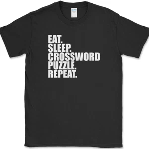 Eat Sleep Kreuzworträtsel Puzzle Wiederholung T-Shirt lustig Hobby Humor Geschenk T-Shirt - Bild 1 von 10