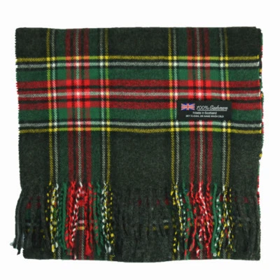 Para Hombres Royal Stewart ESCOCIA 100% CACHEMIR Bufanda Invierno Bufandas Cuadros Lana Foto 1 de 4