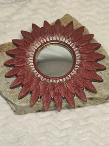 Wall Mount 7" Feathers Mirror - Picture 1 of 5