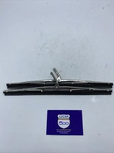 COPPIA SPATOLE SPAZZOLE TERGI CROMATE PER FIAT 500 F L R - ATTACCO GRANDE - Foto 1 di 3