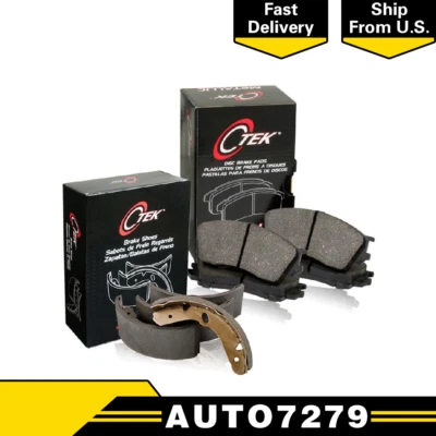 Front & Rear Metallic Brake Pads & Brake shoes 2SET For Chevrolet HHR 2009 2010 - Imagem 1 de 3