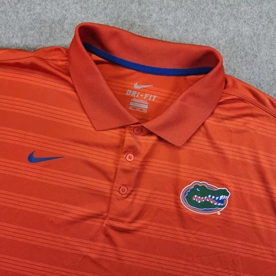 Nike Dri Fit Florida Gators Golf Polo Shirt Orange Mens 3XL Performance - Image 1 of 4