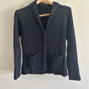 Talbots Women’s Black Ribbed Button Down Thick Cozy Sweater SZ M - Picture 1 of 11