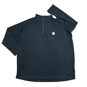 CAMISETA CARHARTT FORCE RELAXED FIT PESO MEDIO MANGA LARGA 1/4 cremallera cuello falso 3XL - Imagen 1 de 7