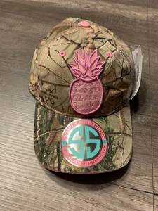 Simply Southern Camo Pink Pineapple Woman's Adjustable Hat OSFM - Picture 1 of 8