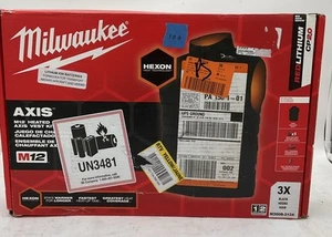 Milwaukee Electric Tools M300B-213X Milwaukee Tool M12 Heat Blk Axis Chaleco Kit 3x - Imagen 1 de 6